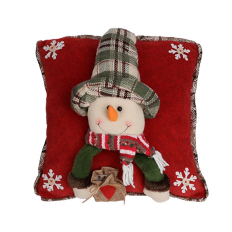 New Linen Snowman Home Pillow Cover Decoration Christmas Accessories_voghion.com
