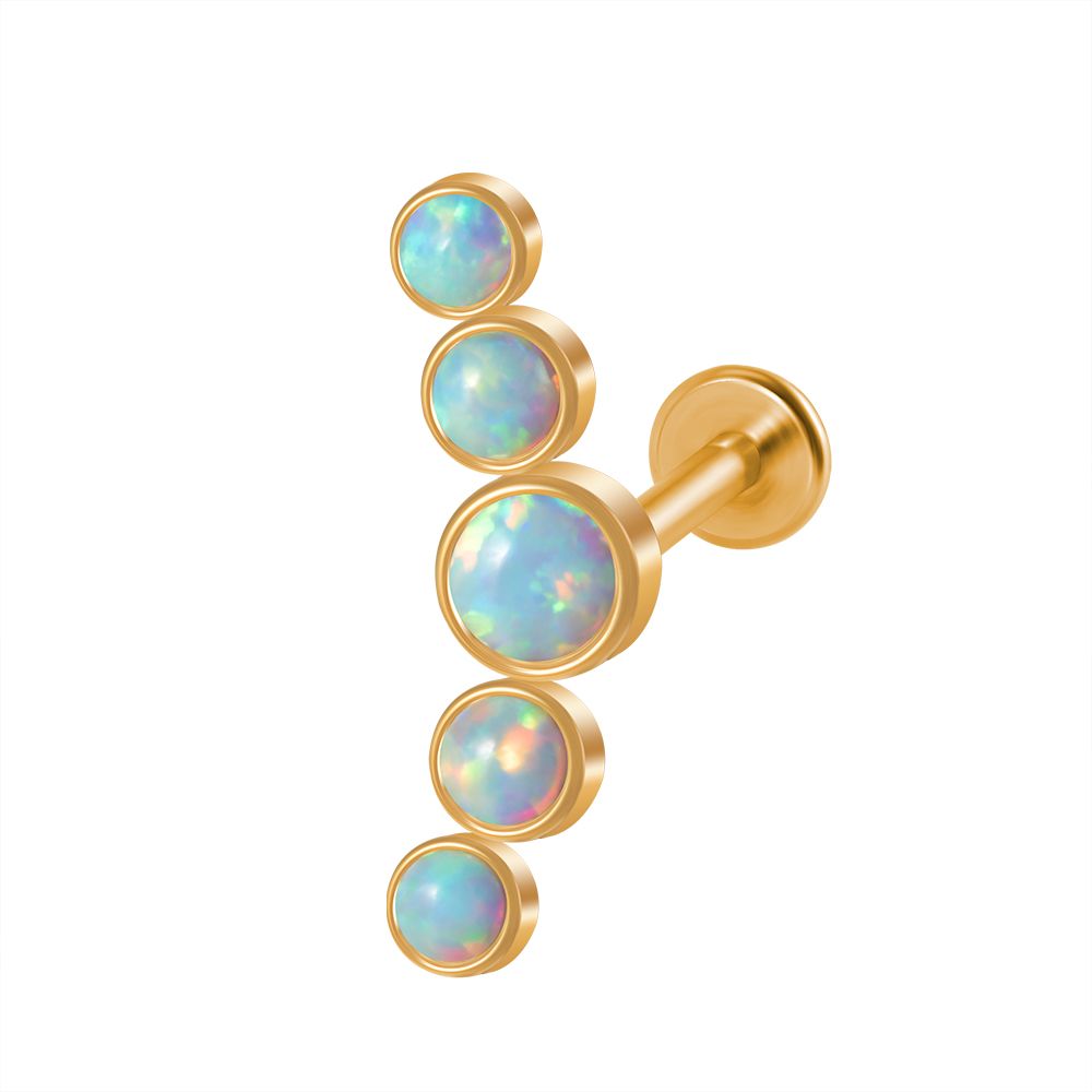 Verträumte Nelkenohrringe aus Edelstahl mit Halbedelsteinen und Schraubverschluss, perfekt für..._voghion.com