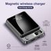 Cargador magnético inalámbrico de 10000 mAh, 22,5 W, USB-C, soporte plegable con pantalla LED para iPhone 16/15/14/13/12_voghion.com