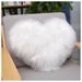 Luxury Faux Wool Throw Pillow Cover - Soft Fluffy Nordic Style Cushion Cover For Sofa, Bed, Home Decor (45x45cm, White Silver)_voghion.com