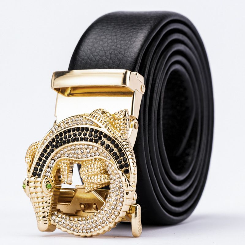 VOOTHOST Männer Gürtel Leder Gürtel Metall Legierung Automatische Schnalle Marke Design Taille Gürtel Für Männer Strap Männlichen VB221_voghion.com