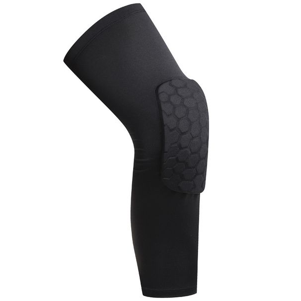 Ginocchiere anti-collisione a nido d'ape in Lycra per esterni, da basket e calcio, traspiranti, altamente elastiche, equipaggiamento protettivo sportivo_voghion.com