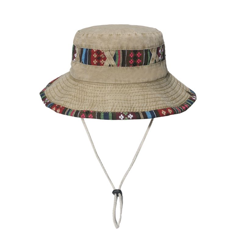 Ny tvättad gammal fiskare sommar utomhus etnisk stil turism bergsbestigning Ben Ni hatt män_voghion.com
