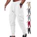 Men's Plaid Jogger Pants – Stylish Checkered Cargo Pants With Drawstring Waist & Belt Loops (6 Colors, S-XXXL)_voghion.com