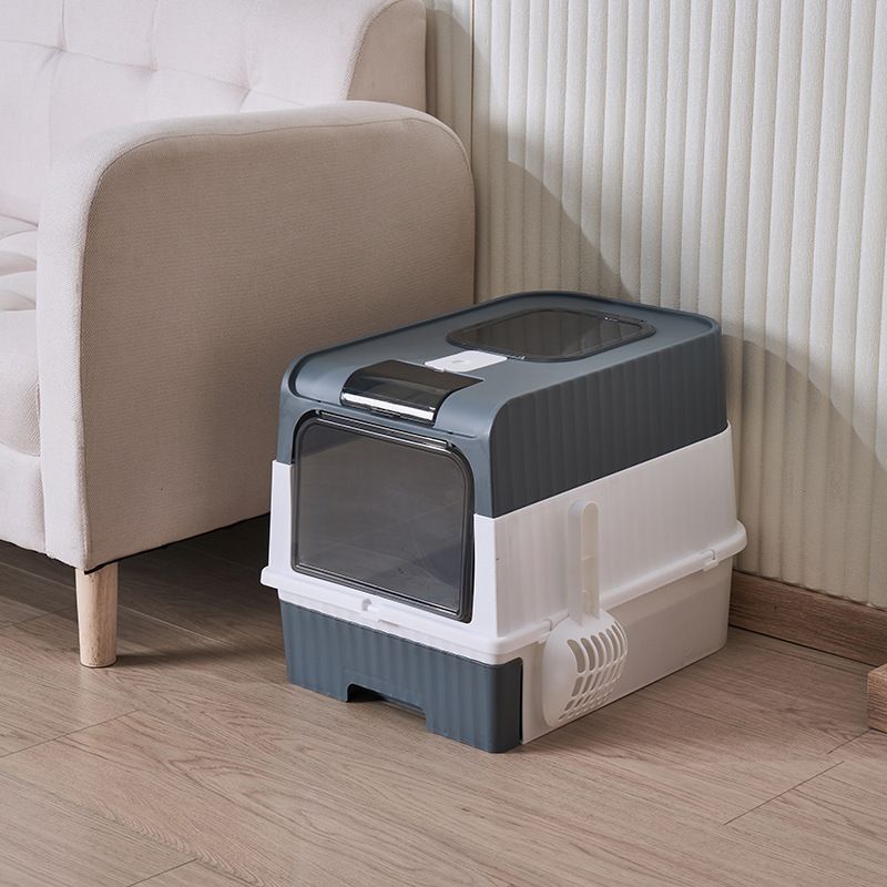 Drawer Style Intelligent Litter Box UV Disinfection, Fully Sterilization, Large Cat Toilet, Enclosed Pet Supplies_voghion.com