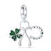 Women's Jewelry Green Horseshoe Tree Of Life Four Leaf Clover Pendant Beads DIY Jewelry Accessories Bracelet Copper Plated 925 Silver_voghion.com