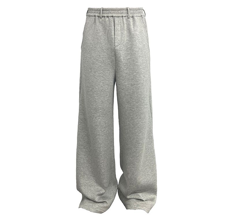 Herrenbekleidung High Street Schwere Space Cotton Silhouette Ausgestellte Jogginghose aus Samt Lockere, lässige Hose mit geradem Bein und weitem Bein_voghion.com