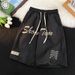 Premium Products Casual Shorts für Herren, Sommer dünn, trendig, locker, Hip-Hop, Buchstaben bedruckt, einfarbige Fünfviertelhose für Herren_voghion.com