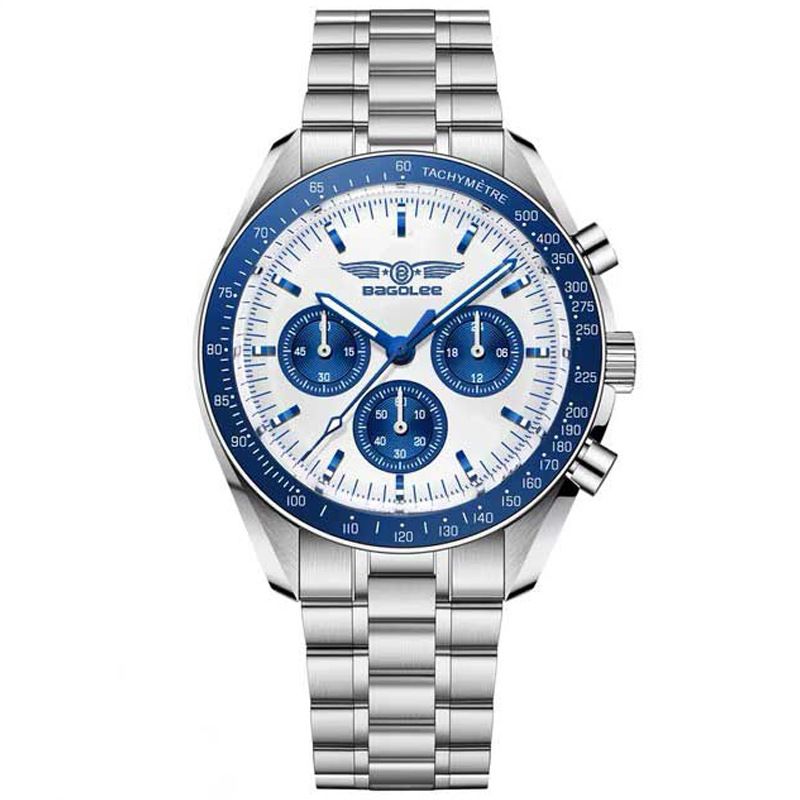 Men's Watch Fashion Business Men's Watch Multi Function Waterproof Calendar Luminous Quartz Watch_voghion.com