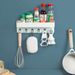 3Pcs Multifunctional Wall Shelf Organizer Wall Mounted Seasoning Storage Rack Perforation-free Installati Vanity Storage Rack_voghion.com