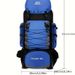 23.78 Gallon High Capacity Travel Backpack - Durable Polyester, Blue With Black Accessories, Adjustable Chest Strap For_voghion.com