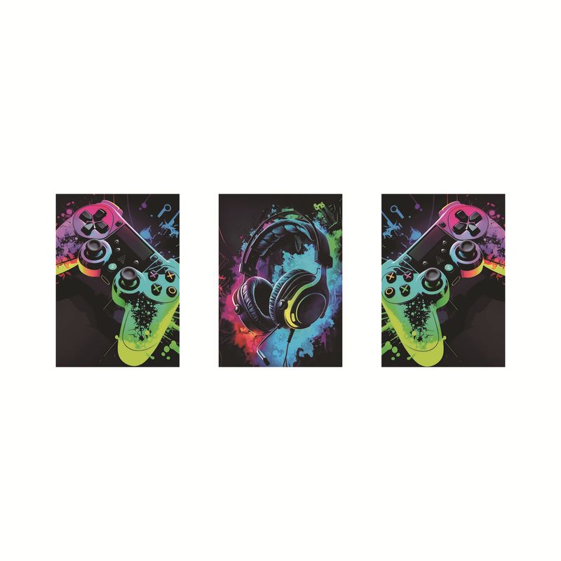 Nordic INS Style Triptych Canvas Oil Painting Decorative Core_voghion.com
