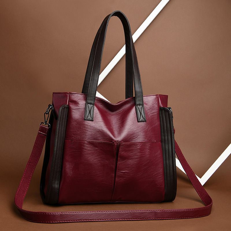 Weich Lieder Grouss Kapazitéit Handtasche Crossbody Tasche Moud Damen Tote Tasche Mamm Tasche_voghion.com