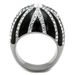 TK1679 - High polished (no plating) Stainless Steel Ring with Top Grade Crystal in Clear_voghion.com