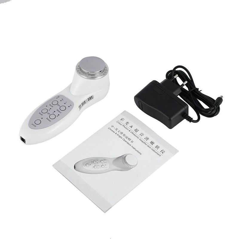Masaj facial cu ultrasunete, 7 culori, terapie fotonică LED, întinerire a pielii, lifting facial, îndepărtarea antiridurilor, Devi_voghion.com