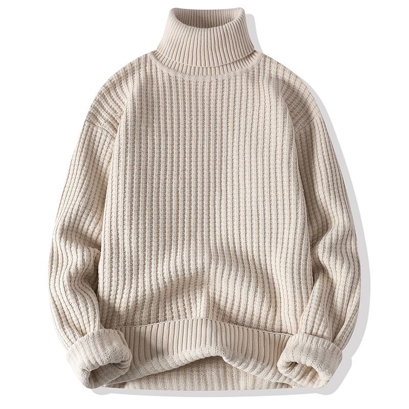 Herrenbekleidung Rollkragenpullover Herrenmode Marke Freizeit dicker Basis Pullover_voghion.com
