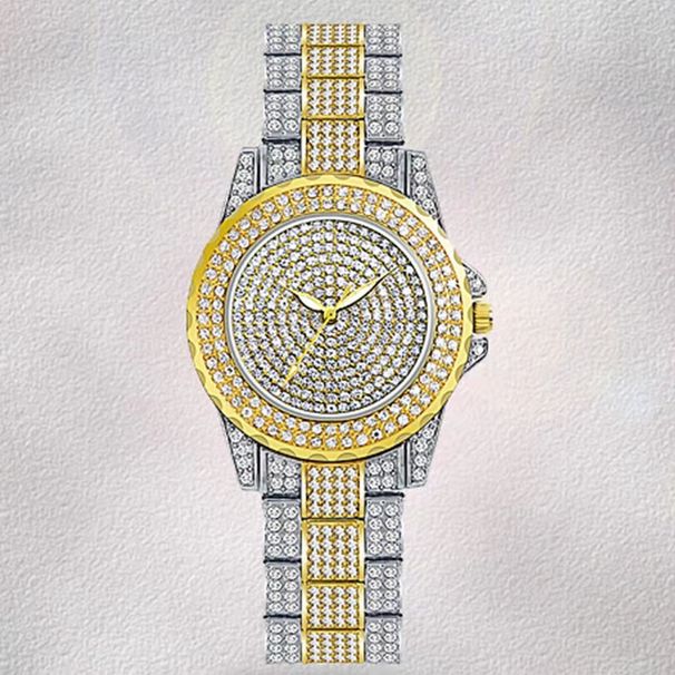 Naiste käekellad Uus tähistaevastega terasest vööga naiste käekell Moodne teemanttemperamendiga rhinestone käevõruga kell Naiste komplekt 2tk_voghion.com