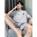 Teen-Approved Summer Style: Men’s Cotton Thin Short-Sleeved Shorts Pajamas Set - Perfect Loungewear For Warm Days, Large Sizes_voghion.com