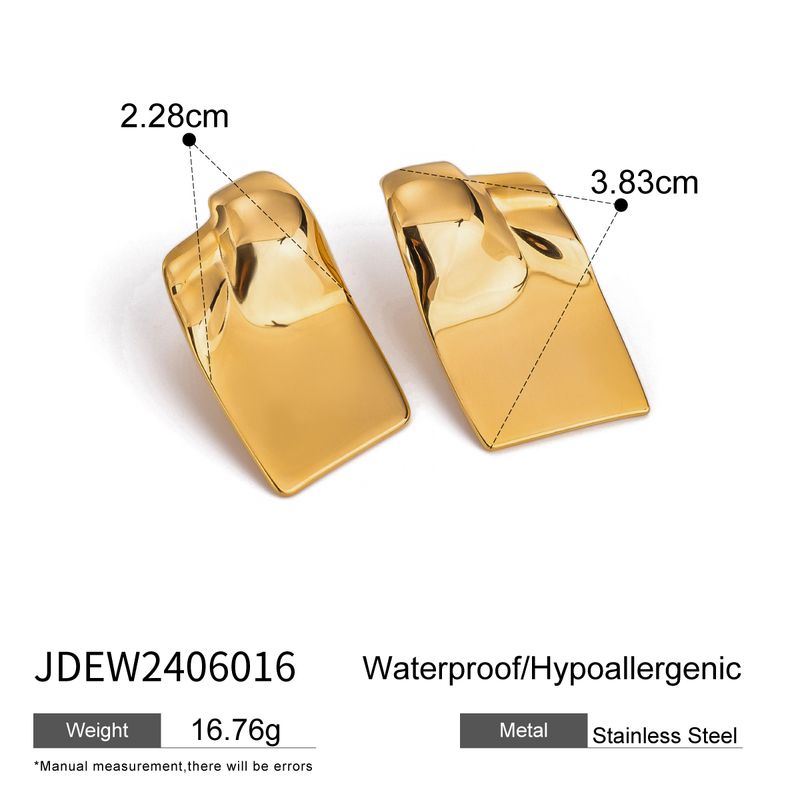 1 paio di orecchini pendenti in acciaio inossidabile 304 di colore solido, stile semplice casual e classico_voghion.com
