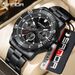 SANDA New Luxury Men's Watch Large Dial Multi Functional Waterproof Night Light Calendar Men's Quartz Watch_voghion.com