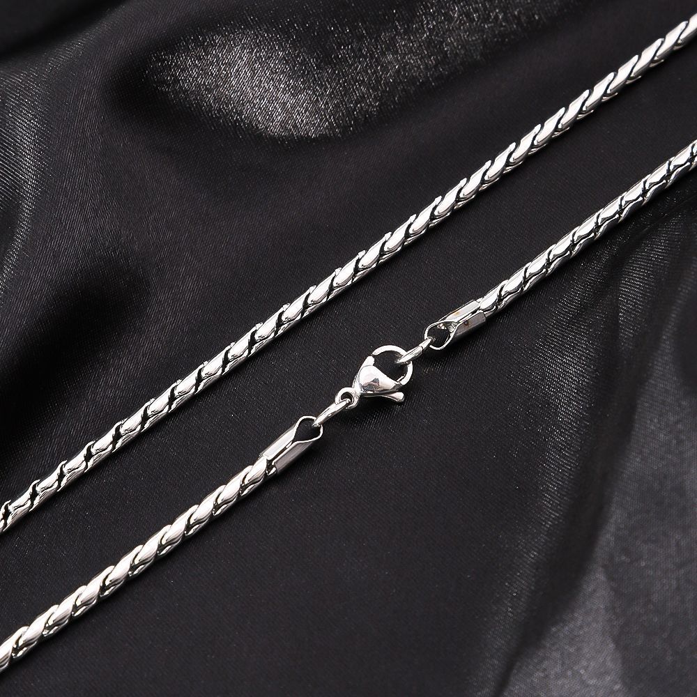 Naszyjnik ze stali nierdzewnej hip-hopowej dla mężczyzn, prosty i wszechstronny, nieblaknący, wykonany ze stali tytanowej_voghion.com