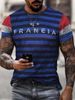 men's 3D Letter Printed Round Neck Short Sleeve T-Shirt_voghion.com