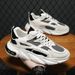Spring New Breathable Mesh Men's All Match Platform Sports Casual Running Daddy Tide Shoes_voghion.com