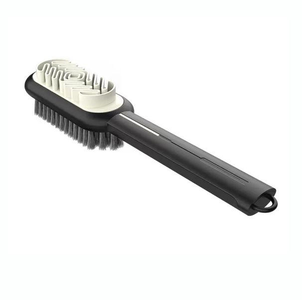 Spazzola per la pulizia a doppia faccia per stivali in pelle scamosciata e nabuk, adatta per scarpe in gomma, spazzola per macchie e polvere, spazzola per scarpe in acciaio e plastica, detergente per stivali in gomma_voghion.com