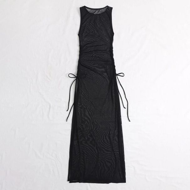 Dámské oblečení nové jednobarevné bikiny zakrývací plážová sukně třídílné plavky dámské špičkové horké jarní plavky_voghion.com