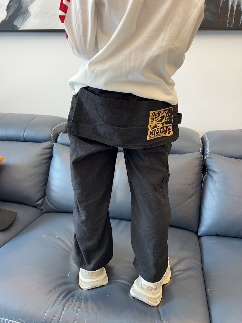 ​​Black Tide 25 Kids' Spring Pants - 100% Cotton Comfortable Long Pants For Boys & Girls (90-140cm) - Soft, Stylish & Versatile​​_voghion.com