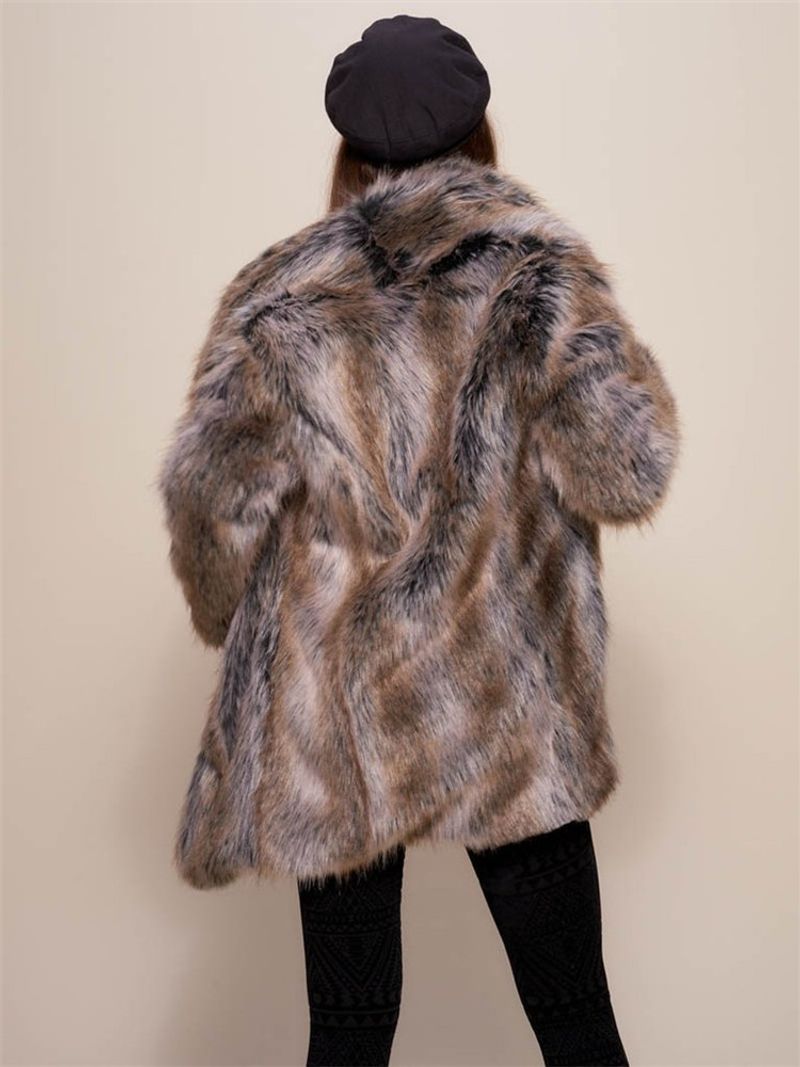 Luxuriöser Kunstpelzmantel für Damen – Gothic-Streetwear-Kapuzenjacke mit Prinzessärmeln, weicher Chenille-Stoff, Oversize-Passform, XXS-XXL_voghion.com