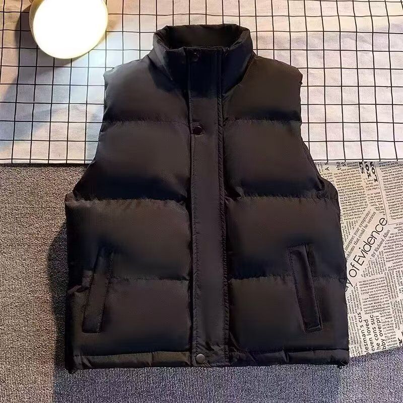 Automne, hiver, automne et hiver nouveau gilet en duvet pour hommes et femmes épaissi thermique décontracté gilet col montant veste pour couples polyvalent_voghion.com