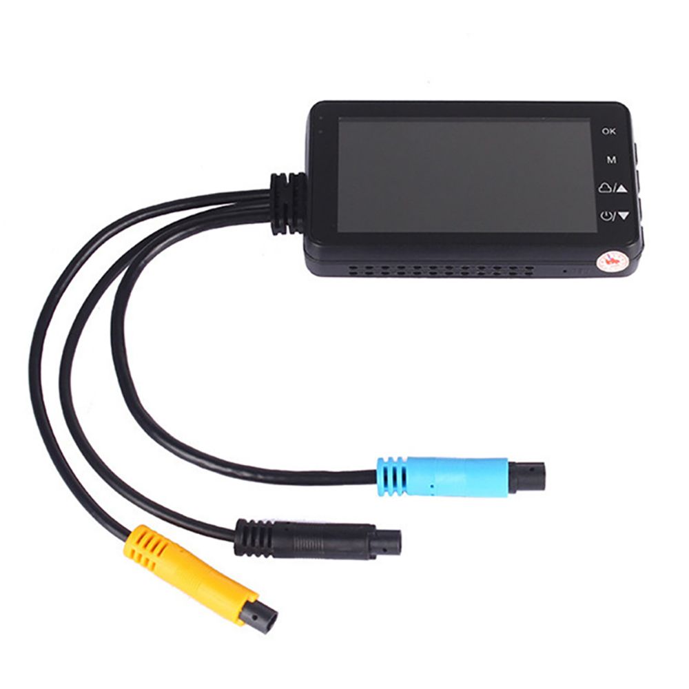 720P FHD Motorrad DVR 3.0" Bildschierm Motorkamera Dashcam mat speziellem Duebelspuer-Opnam fir vir an hannen, waasserdicht Motorrad-DVRs_voghion.com