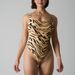 SKIM Same Style LEOPARD PRINT BODYSUIT Leopard Print Tummy Control Hip Lift Yoga Button High Elastic One-Piece_voghion.com