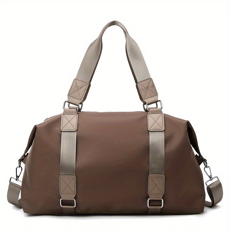 Borsone da viaggio per brevi distanze alla moda, di grande capacità, portatile, in tinta unita, per palestra sportiva, yoga, borsa a tracolla, dimensione perfetta_voghion.com