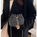 Nuova mini borsa a secchiello con diamanti, alta moda, da donna, con tracolla a catena Niche Ins_voghion.com