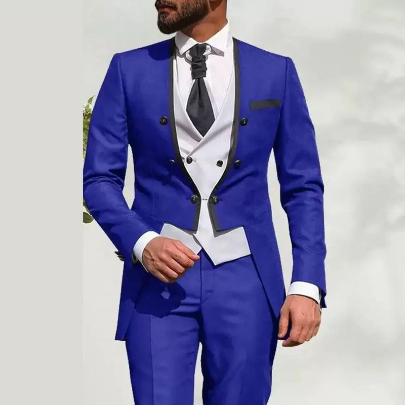 Nouvel ensemble pour hommes, costume décontracté coréen, manteau trois pièces_voghion.com