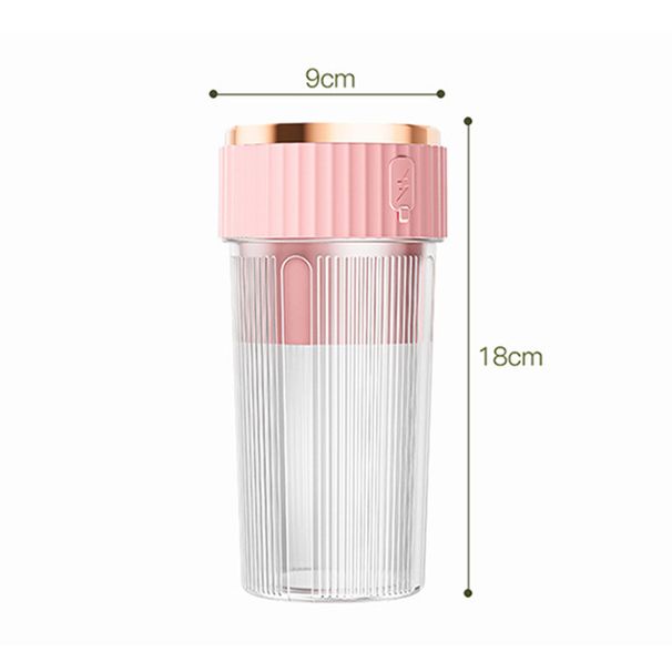 Spremiagrumi elettrico portatile, mini frullatore ricaricabile tramite USB a 6 lame per frullati, succhi e frappè, bicchiere da viaggio per succhi da 400 ml senza BPA_voghion.com