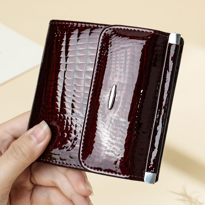 Nuovi portafogli per donna, pochette di alta qualità per donna, portamonete in vera pelle abbinati a portafogli con strato superiore in pelle di mucca_voghion.com