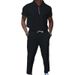 Costume deux pièces slim en velours côtelé pour homme, pantalon à manches courtes, tenue de loisirs_voghion.com