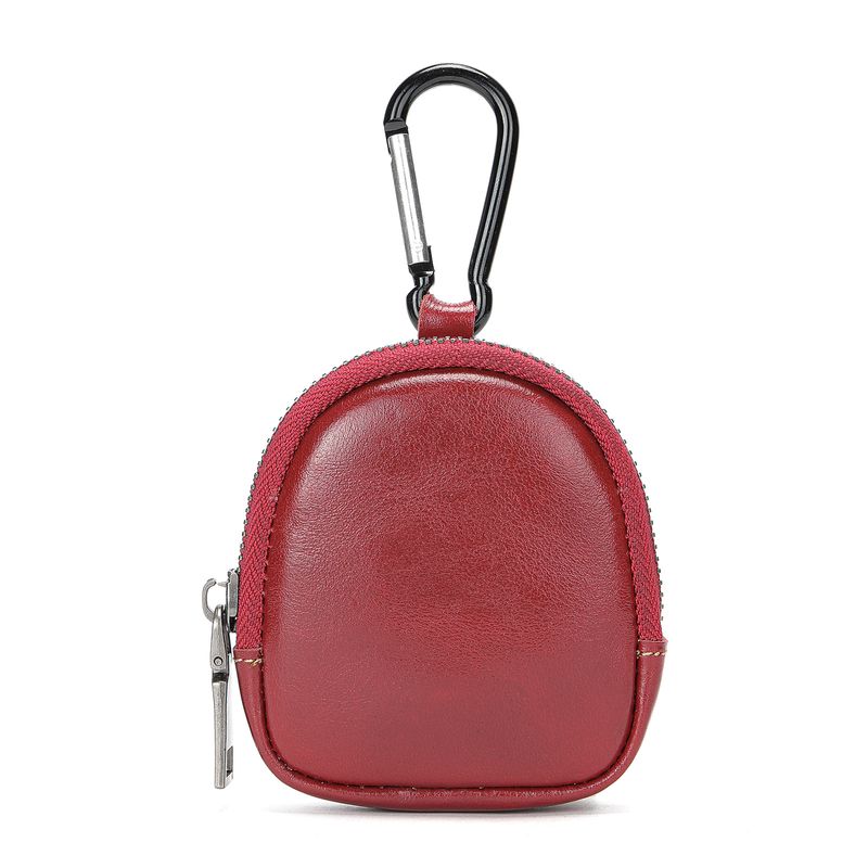 Nouveau porte-clés créatif en cuir de vache véritable, imperméable, simple, pour ranger vos petites pièces de monnaie et vos câbles de données_voghion.com