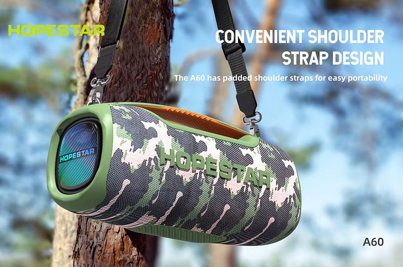 Hopestar 100W Subwooferový reproduktor Vysoce kvalitní hlasitý přenosný audio přehrávač A60 Bluetooth připojený domácí mikrofon_voghion.com