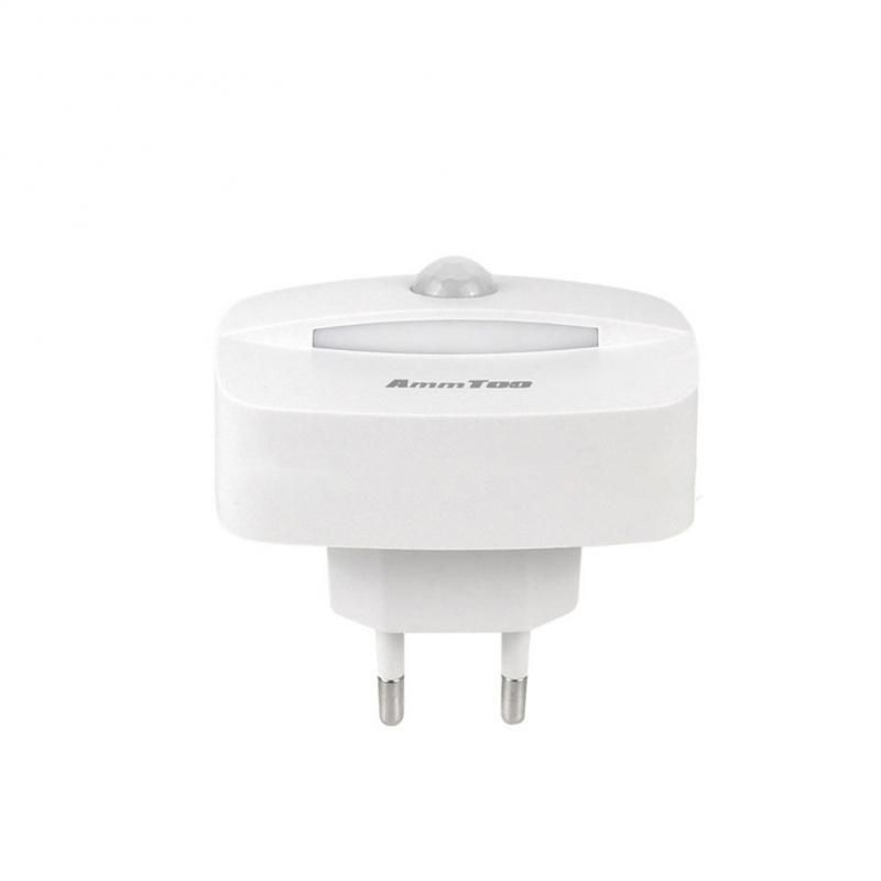 1Pcs LED Night Light EU Plug In Smart Motion Sensor Light Wall Lamp For Home Hallway Stair Kitchen Bedroom Night_voghion.com