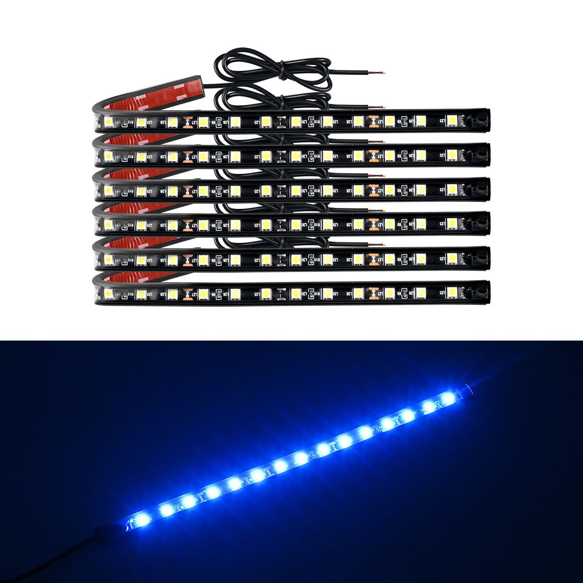 Heißer verkauf auto und motorrad LED atmosphäre beleuchtung 6 streifen chassis licht fuß licht hohe helligkeit licht bar_voghion.com