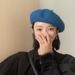 Beret Female British Vintage Autumn and Winter Japanese Wool Painter Hat_voghion.com