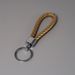 Braided Leather Cord Key Chain Zinc Alloy Button-end Key Ring Ring Car Key Hanging Accessory_voghion.com