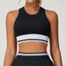 Zechuang Seamless Yoga Color-Block Tight-Fitting Racerback Bra Fitness Running Sports Vest 5062_voghion.com