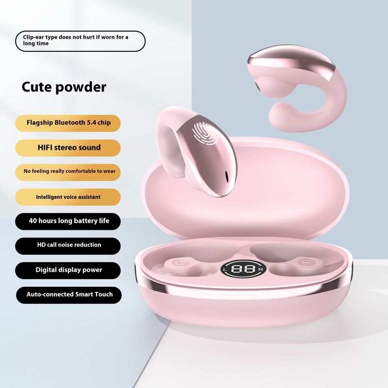 New Bone Conduction Long Battery Life Unisex Sports Universal Bluetooth Earphones For Women_voghion.com