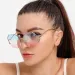 Gafas de sol sin montura con degradado de moda para mujer, UV400, de diseñador de marca, de alta calidad, 2024_voghion.com