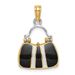 14K & Rhodium 3-D And Enameled Opens Handbag Charm_voghion.com